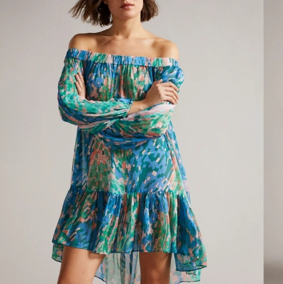 Ted Baker London Other - Ted Baker Galasia Graphic Print Off The Shoulder Cover Up